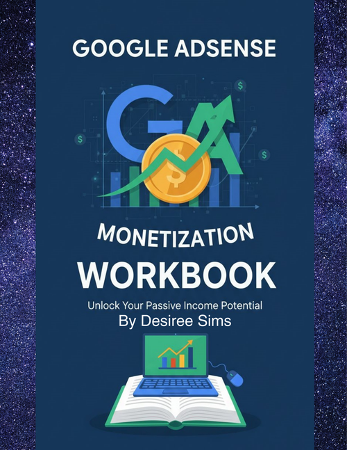 Google AdSense Master Interactive Workbook cover showing monetization strategies