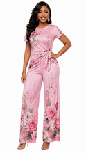 Load image into Gallery viewer, Rich &amp; Rich Women's Pink Floral Music Side-Tie Top &amp; Wide-Leg Pants Set - Rich and Rich Homeopportunities
