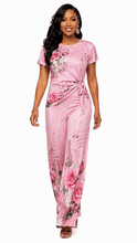 Load image into Gallery viewer, Rich &amp; Rich Women's Pink Floral Music Side-Tie Top &amp; Wide-Leg Pants Set - Rich and Rich Homeopportunities
