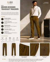 Load image into Gallery viewer, Rich and Rich Men's Brown Designer Tracksuit
