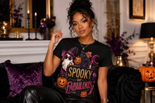 Load image into Gallery viewer, Rich and Rich Spooky But Fabulous Women's Black T-Shirt
