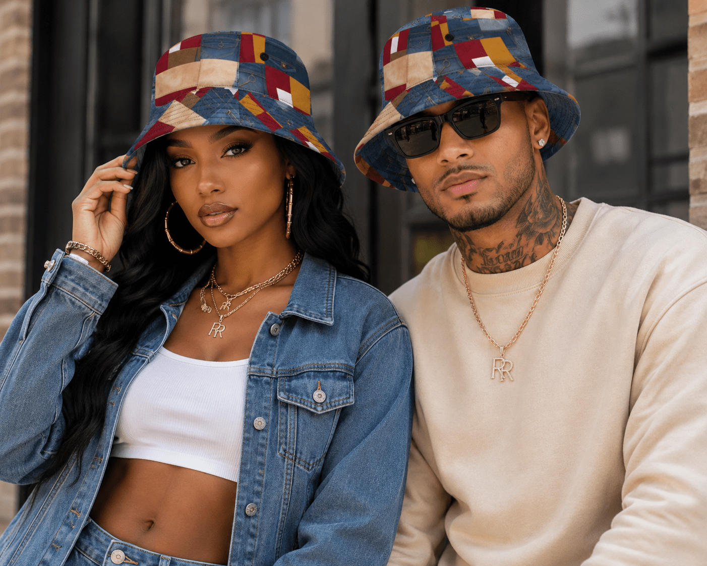 Rich and Rich Unisex Jean Look Multicolor Bucket Hat – Premium Cotton Streetwear Hat - Rich and Rich Homeopportunities