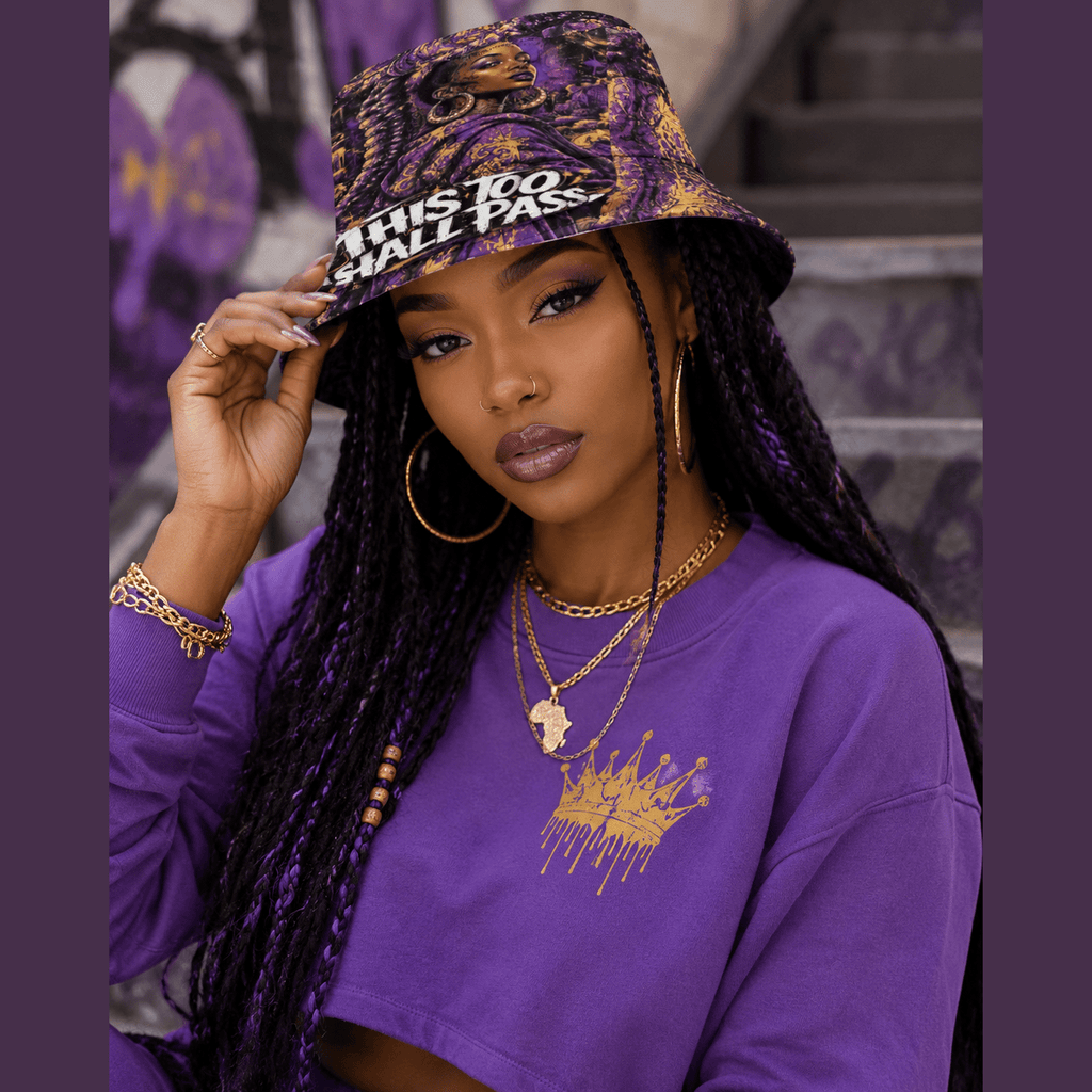 Rich and Rich Women's Purple "This Too Shall Pass" Bucket Hat - Rich and Rich Homeopportunities
