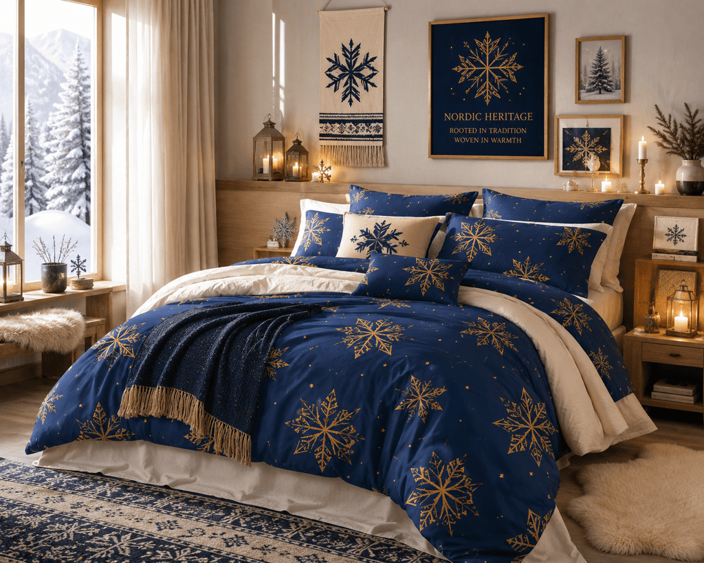 Rich and Rich Nordic Snowflake Sherpa Fleece Blanket 90 x 108 - Rich and Rich Homeopportunities