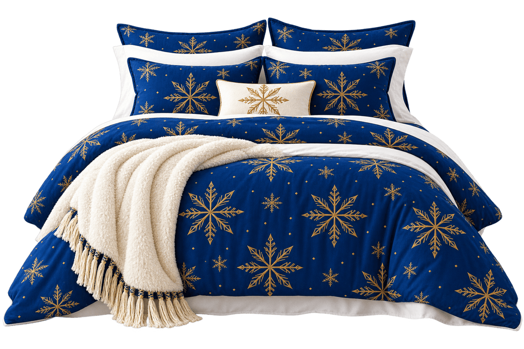 Rich and Rich Nordic Snowflake Sherpa Fleece Blanket 90 x 108 - Rich and Rich Homeopportunities