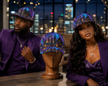 Load image into Gallery viewer, Rich and Rich Unisex Purple Electric Cathedral Snapback Hat
