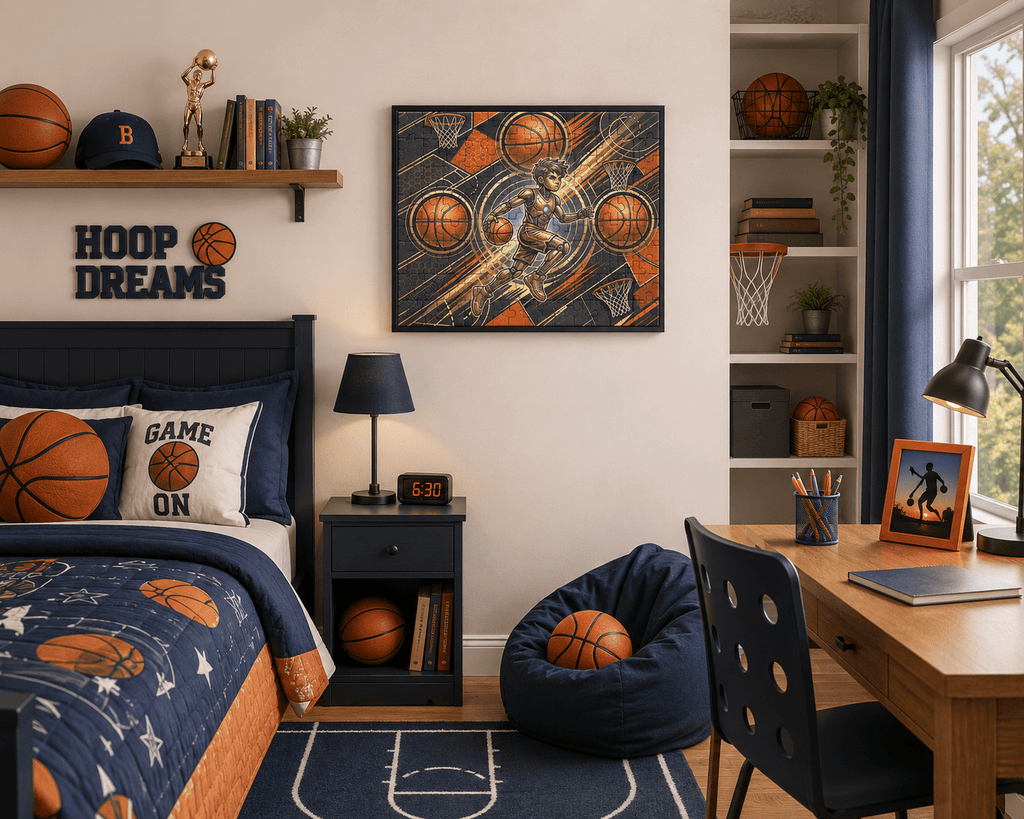 Rich and Rich Steel Heart Hoops Kids 120 Piece Wooden Jigsaw Puzzle Wall Art - Rich and Rich Homeopportunities