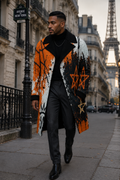 A Rich and Rich Orange Streetwear Hyperbeast Men's Double Breasted Coat