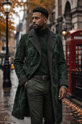 A Rich and Rich Men's Green Marble Double Breasted Coat