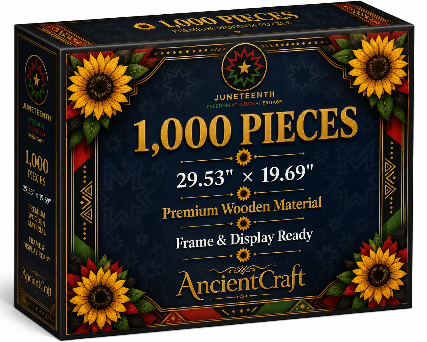 AncientCraft — Juneteenth Heritage | 1000-Piece Wooden Freedom Mosaic Jigsaw Puzzle