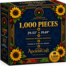 Load image into Gallery viewer, AncientCraft — Juneteenth Heritage | 1000-Piece Wooden Freedom Mosaic Jigsaw Puzzle - Rich and Rich Homeopportunities
