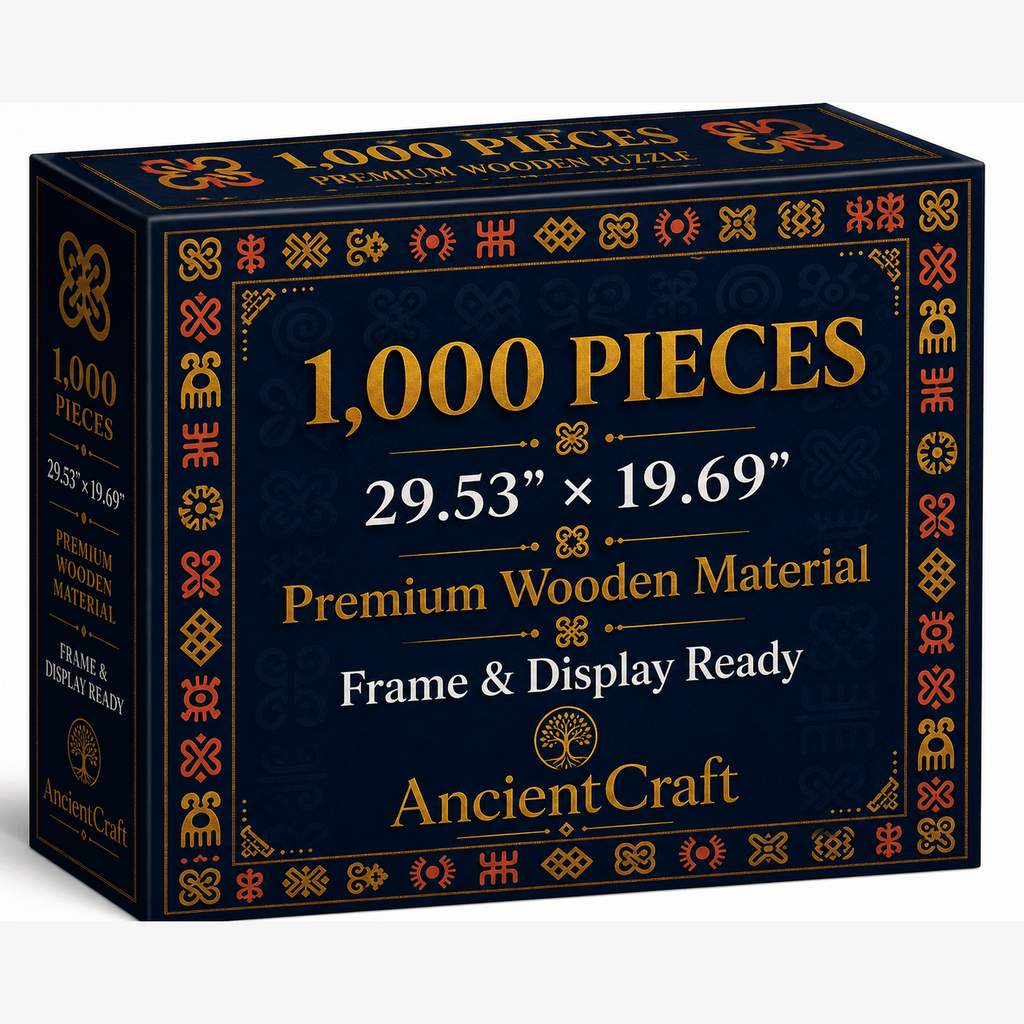 AncientCraft — The Rhythm: Juba Dance | 1000-Piece Wooden West African Mosaic Jigsaw Puzzle - Rich and Rich Homeopportunities