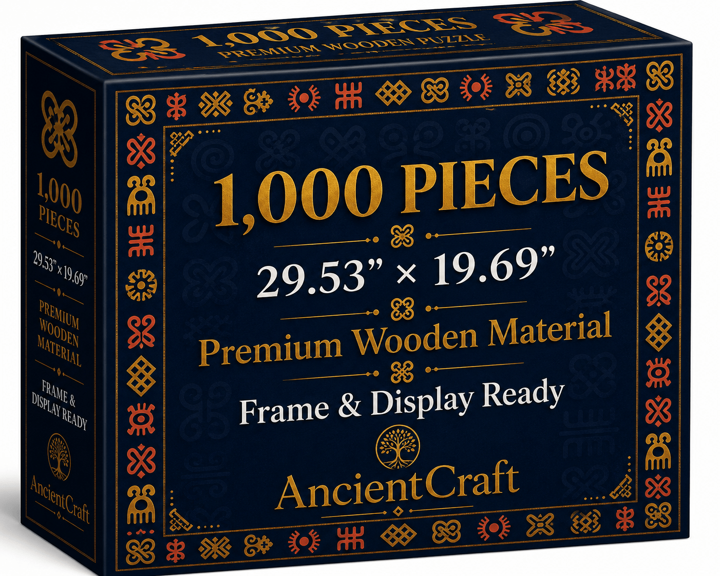 AncientCraft — The Rhythm: Juba Dance | 1000-Piece Wooden West African Mosaic Jigsaw Puzzle - Rich and Rich Homeopportunities
