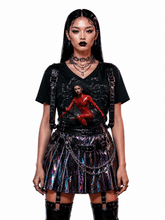 Load image into Gallery viewer, A Rich and Rich Cyberpunk Medusa On Futuristic Broomstick Women's V-Neck T-Shirt - Rich and Rich Homeopportunities
