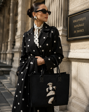 Load image into Gallery viewer, A Rich and Rich Modern Goddess Black Felt Tote Bag | Premium Reusable Shopping, Work &amp; Travel Tote | Made in USA
