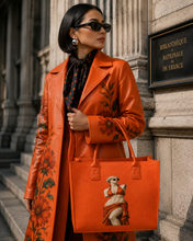 Load image into Gallery viewer, Rich and Rich Modern Goddess Fruit Orange Felt Tote Bag | Reusable Everyday Shopping &amp; Travel Tote | Made in USA
