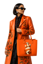 Load image into Gallery viewer, Rich and Rich Modern Goddess Fruit Orange Felt Tote Bag | Reusable Everyday Shopping &amp; Travel Tote | Made in USA
