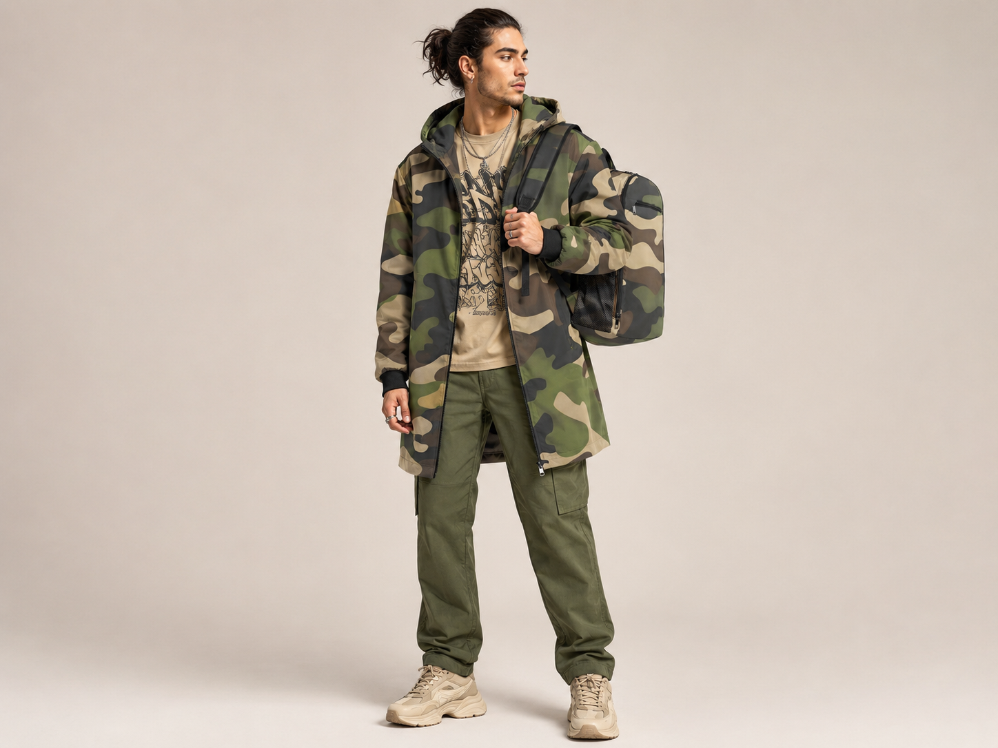 Rich and Rich Camo Green Unisex Sports Travel Backpack | Durable 1200D Nylon Backpack for School, Gym &amp; Daily Travel