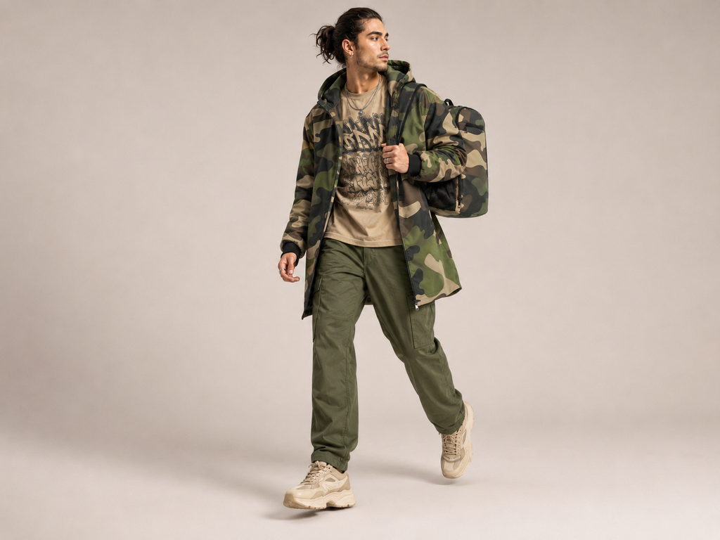 Rich and Rich Camo Green Unisex Sports Travel Backpack | Durable 1200D Nylon Backpack for School, Gym &amp; Daily Travel