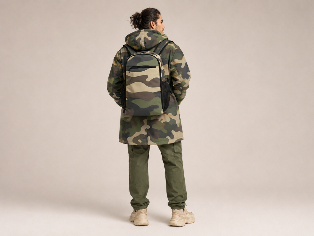 Rich and Rich Camo Green Unisex Sports Travel Backpack | Durable 1200D Nylon Backpack for School, Gym &amp; Daily Travel