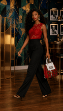 Load image into Gallery viewer, Rich and Rich CheckeredRealities Red Women’s Italian Leather Luxury Bag - Rich and Rich Homeopportunities

