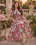 Rich & Rich Roses Violin & Music Notes All-Over Print Maxi Dress