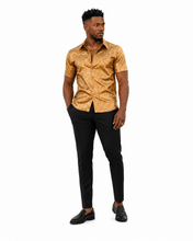 Load image into Gallery viewer, Rich and Rich Gold Baroque Men's Short Sleeved Shirt - Rich and Rich Homeopportunities
