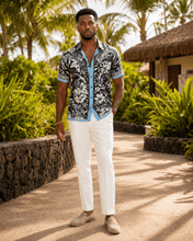 Load image into Gallery viewer, Rich and Rich Tropical Botanical Men's Short Sleeved Shirt - Rich and Rich Homeopportunities
