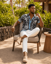 Load image into Gallery viewer, Rich and Rich Tropical Botanical Men's Short Sleeved Shirt - Rich and Rich Homeopportunities
