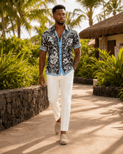 Load image into Gallery viewer, Rich and Rich Tropical Botanical Men's Short Sleeved Shirt - Rich and Rich Homeopportunities
