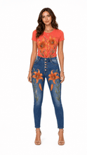 Load image into Gallery viewer, Tiger Lilies Graphic Denim &amp; Tee Set - Rich and Rich Homeopportunities
