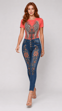 Load image into Gallery viewer, Gothic Wings &amp; Cross Graphic Denim &amp; Tee Set - Rich and Rich Homeopportunities
