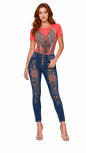 Load image into Gallery viewer, Gothic Wings &amp; Cross Graphic Denim &amp; Tee Set - Rich and Rich Homeopportunities

