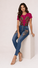 Load image into Gallery viewer, Dragon Embroidery Graphic Denim &amp; Tee Set - Rich and Rich Homeopportunities
