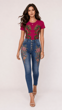 Load image into Gallery viewer, Dragon Embroidery Graphic Denim &amp; Tee Set - Rich and Rich Homeopportunities

