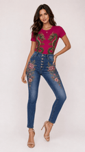 Load image into Gallery viewer, Dragon Embroidery Graphic Denim &amp; Tee Set - Rich and Rich Homeopportunities
