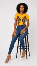 Load image into Gallery viewer, Monarch Butterfly Graphic Denim &amp; Tee Set - Rich and Rich Homeopportunities
