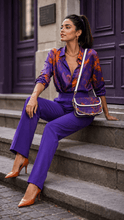 Load image into Gallery viewer, Rich &amp; Rich Purple Passion Botanical Flap Shoulder Handbag - Rich and Rich Homeopportunities
