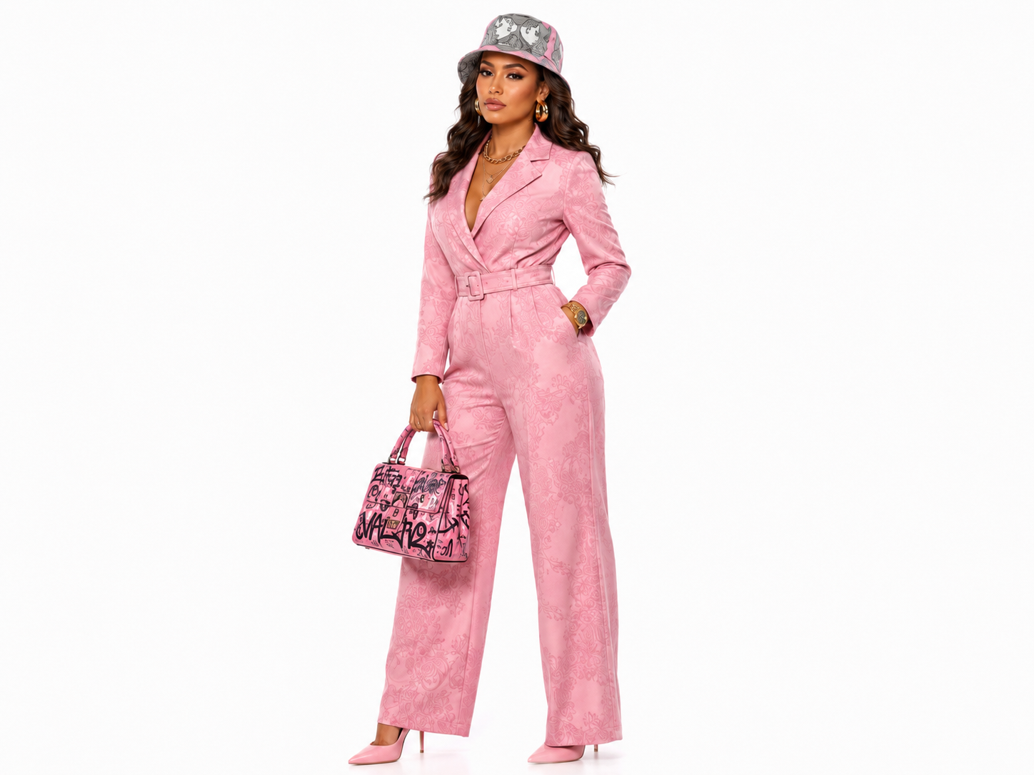 Rich and Rich Women's Pink Destiny Bucket Hat
