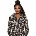Rich and Rich Women's Print Full Zip Hoodie with vibrant designer print and front zipper