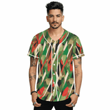 Men's camouflage baseball jersey in breathable polyester mesh with all-over print — alternate view