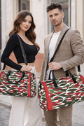 Rich and Rich Camouflage and Red Travel Unisex Large Capacity Travel Shoulder Bag