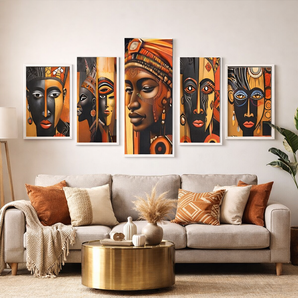 Rich and Rich Tribal Canvas Art Canvas Print Sets – Modern Wall Decor