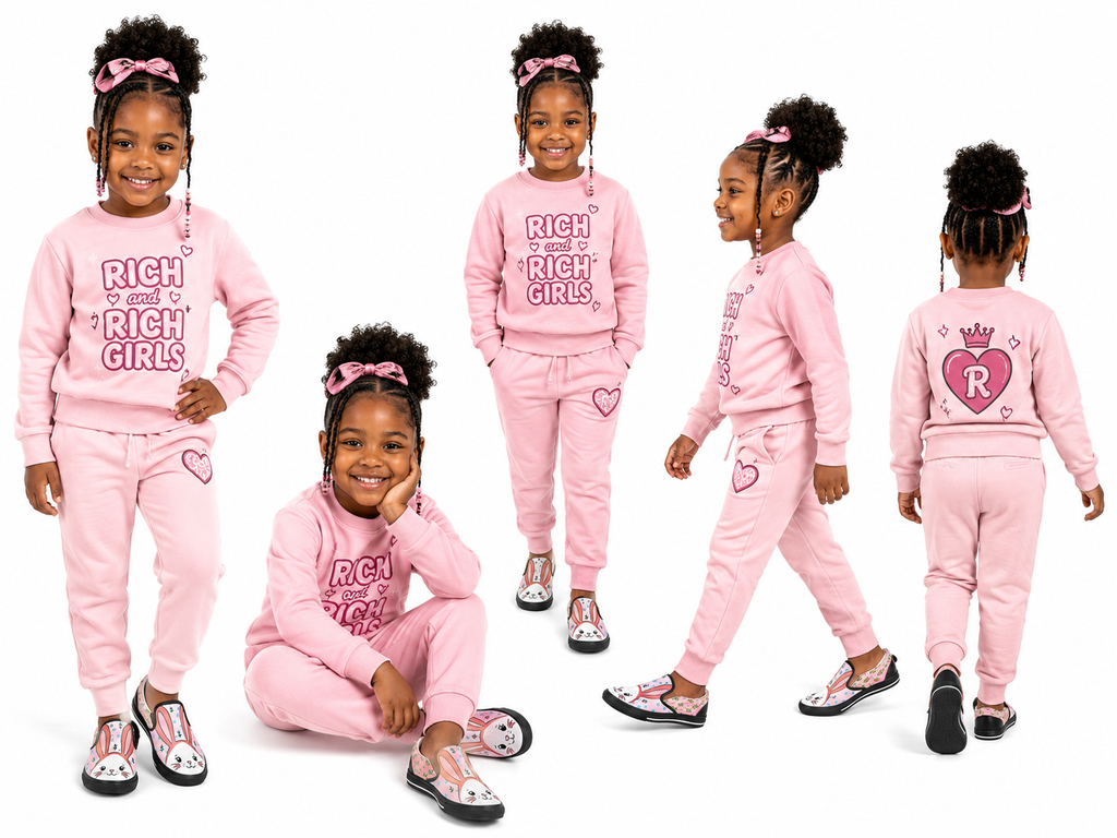 Rich and Rich Girls Pink Bunny Slip-On Canvas Shoes | Cute Bunny Print Kids Sneakers