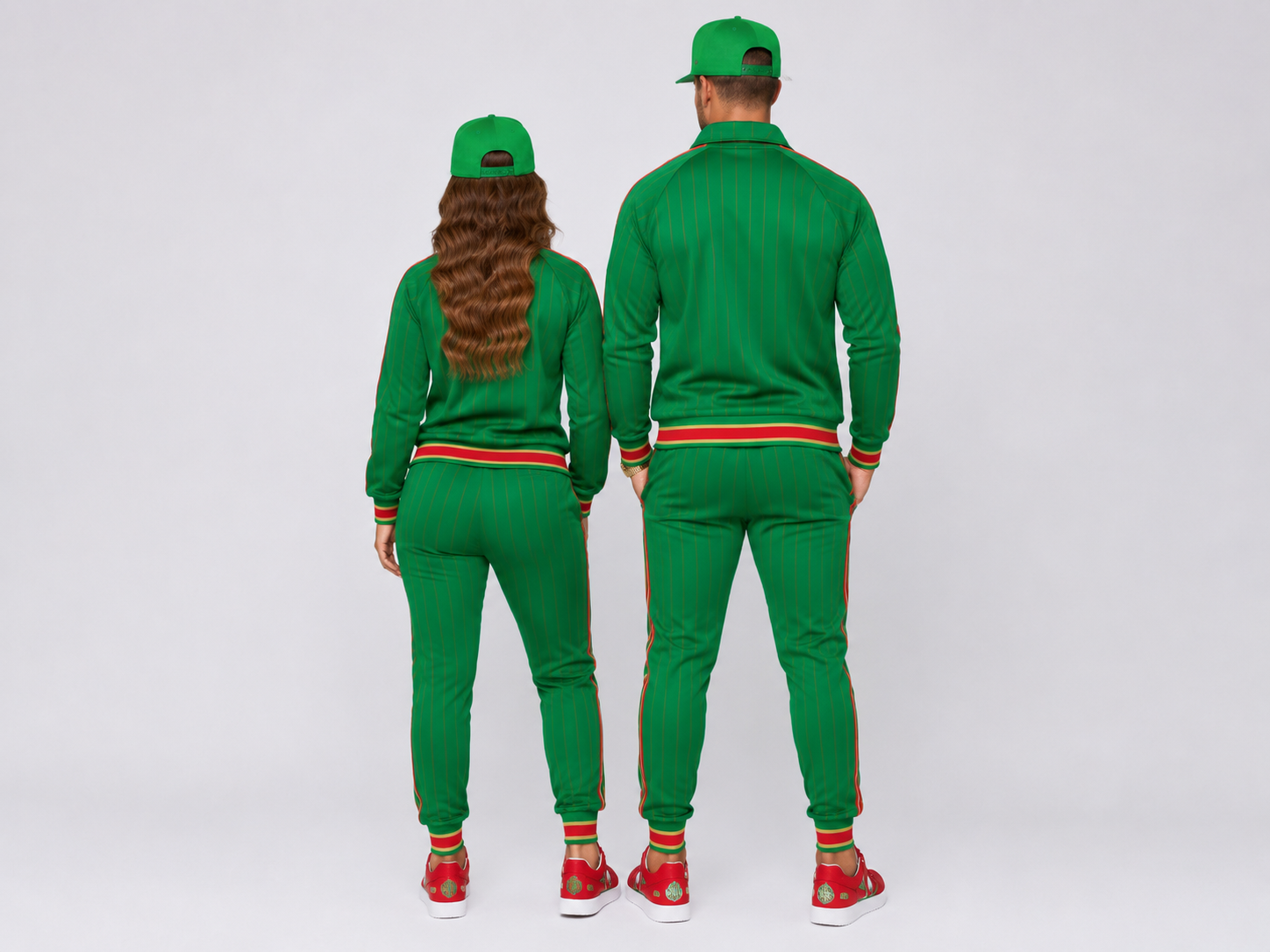 Rich and Rich Unisex Green Golfing Snapback Hat | All-Over Print Adjustable Flat Brim Cap