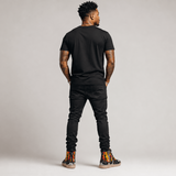 Black chess-inspired hi-top espadrilles with canvas upper and jute-rubber sole — additional view 7