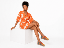 Load image into Gallery viewer, Rich and Rich Orange Abstract Unisex Espadrilles | Artistic Handmade Casual Shoes for Men and Women - Rich and Rich Homeopportunities
