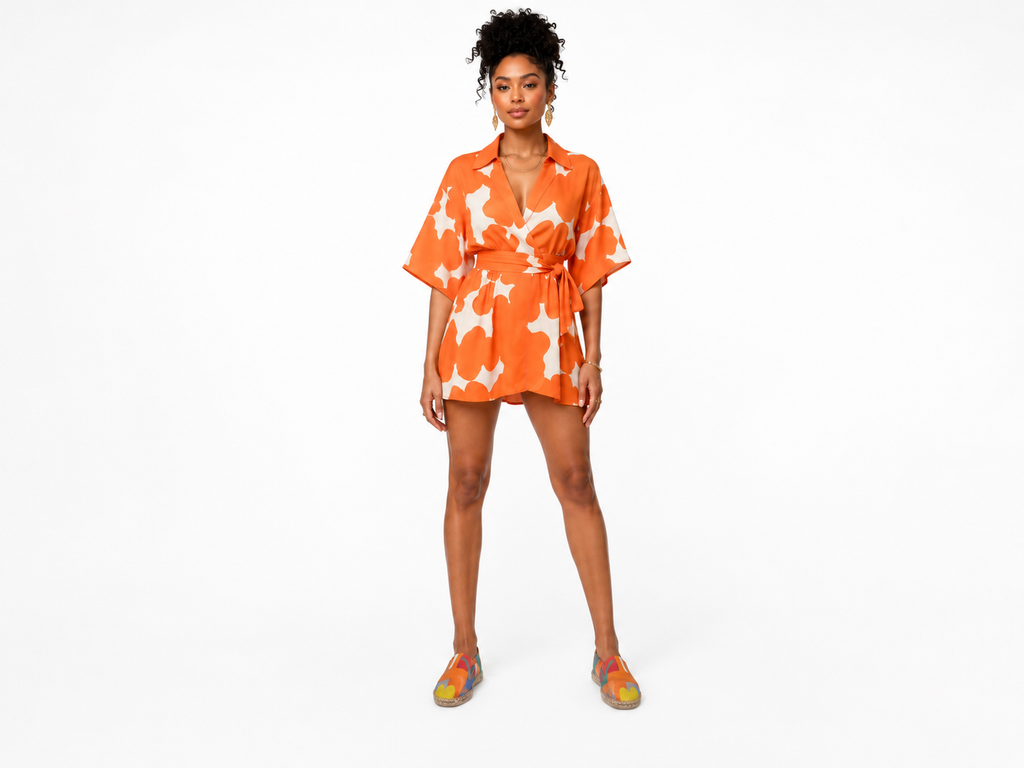 Rich and Rich Orange Abstract Unisex Espadrilles | Artistic Handmade Casual Shoes for Men and Women