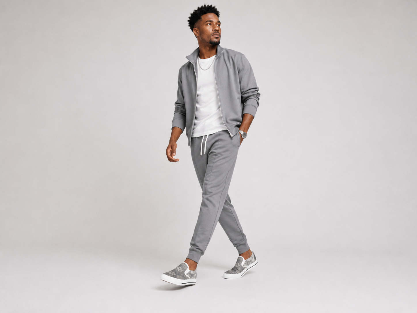 Rich and Rich Gray Floral Men’s Slip-On Canvas Shoes | Stylish Casual Floral Shoes for Men