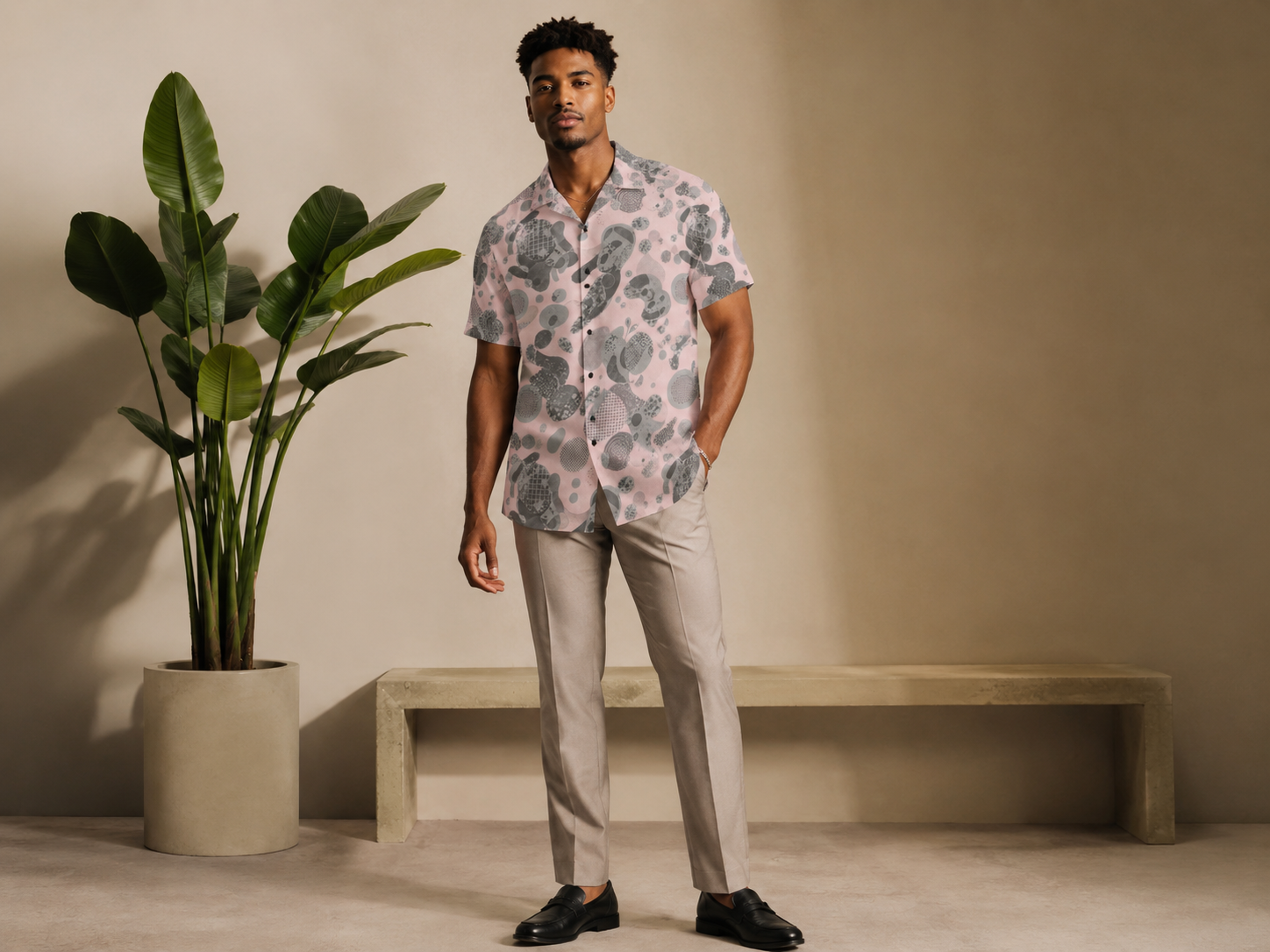 Rich and Rich Men's Pink Fusion Designer Shirt